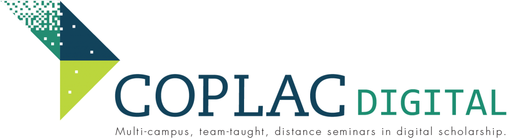 COPLAC Digital Logo with text: Multi-campus, team-taught, distance seminars in digital scholarship